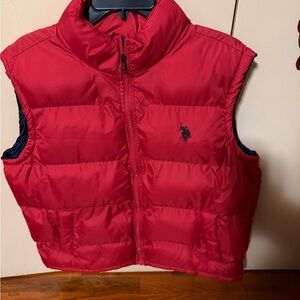 U.S. Polo Assn. Red and Navy Puffer Vest